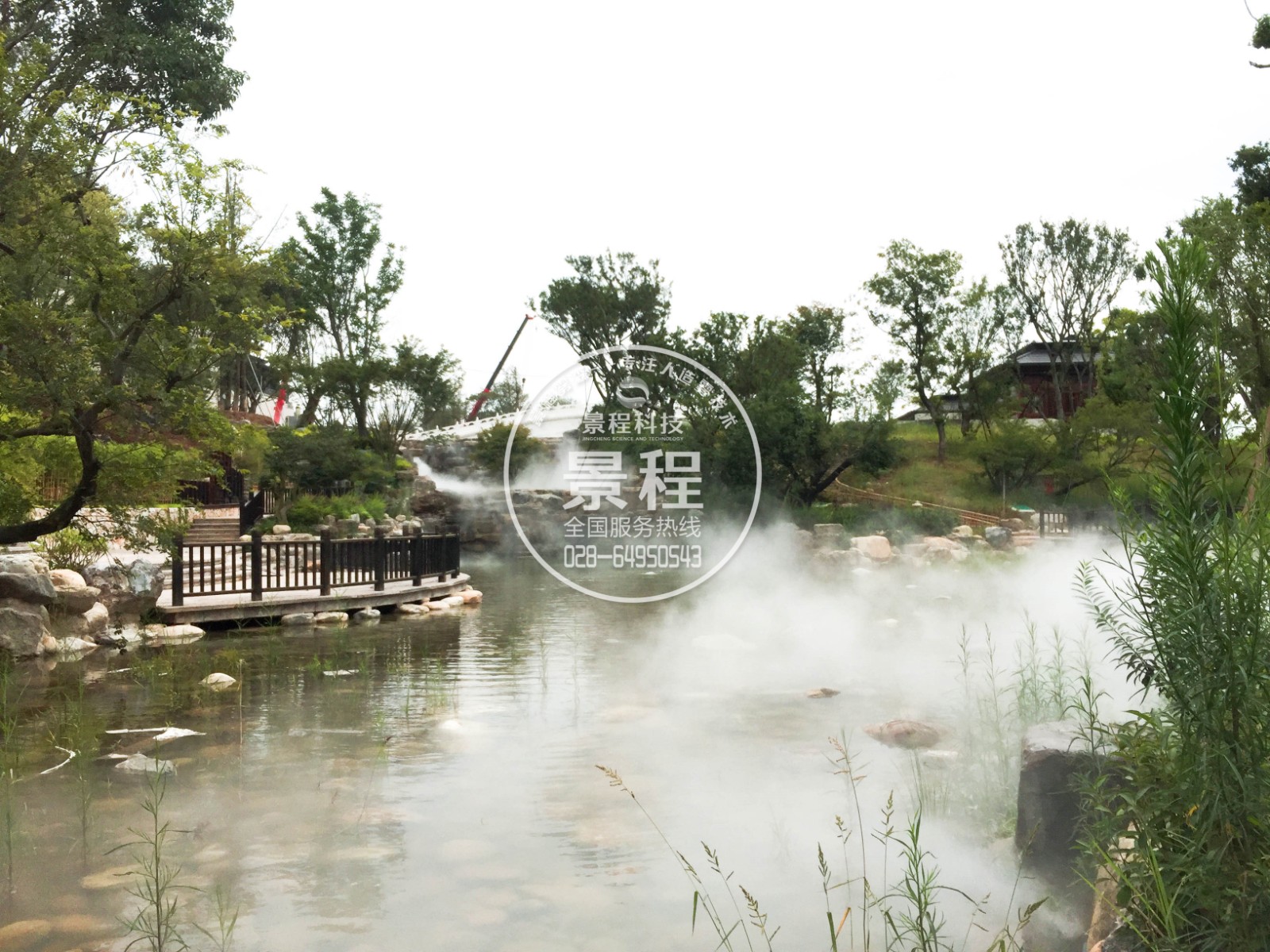公园人造雾降温,景观喷雾