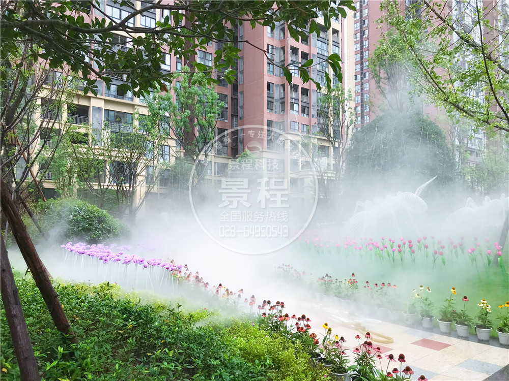 小区人造雾,人造雾喷雾造景