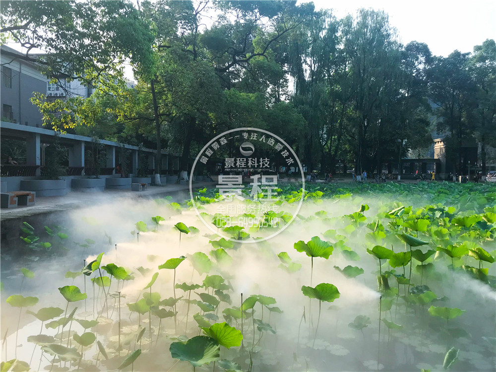 人造雾造景,水池水景喷雾造景