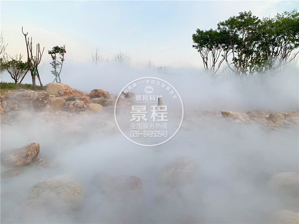 成都假山喷雾造景，景观喷雾设备